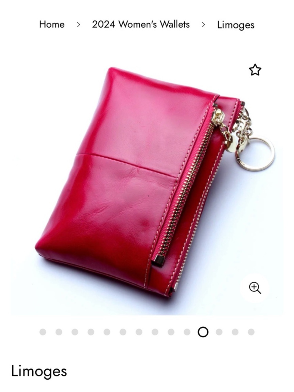 MDBM Limoges Raspberry Pink Patent Leather Wallet Coin Purse Pouch - Picture 6 of 6